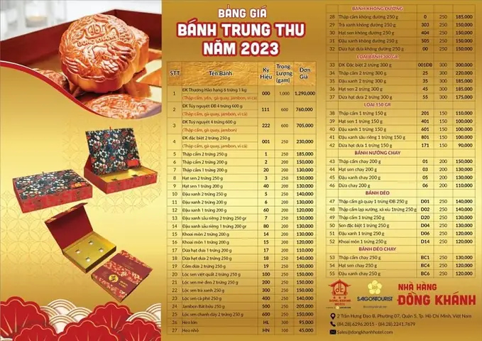 Bánh Trung Thu Khách Sạn Đồng Khánh