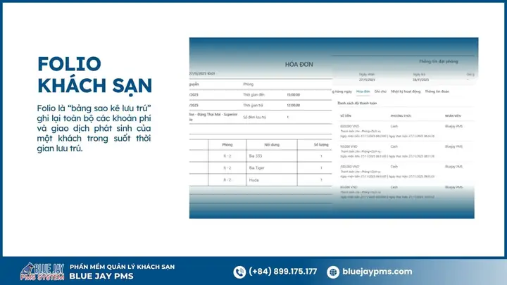 Folio Trong Khách Sạn Là Gì