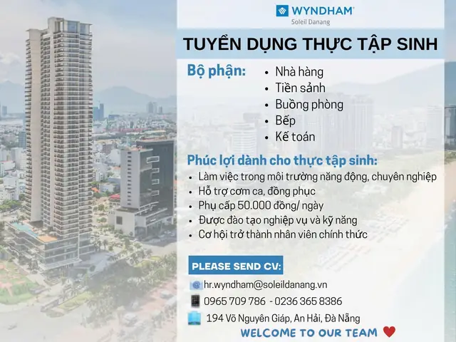 Khách Sạn 5 Sao Đà Nẵng Tuyển Dụng: Cơ Hội Nghề Nghiệp Đẳng Cấp Và Những Lợi Ích Vượt Trội