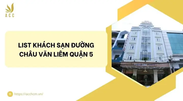 Khách Sạn Đường Châu Văn Liêm Quận 5: Nơi Hòa Quyện Giữa Tiện Lợi Và Truyền Thống