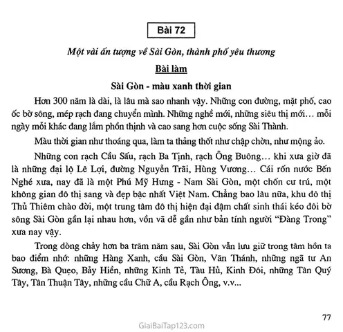 Bài Văn Tả Thành Phố Hồ Chí Minh Bài Văn Tả Thành Phố Hồ Chí Minh