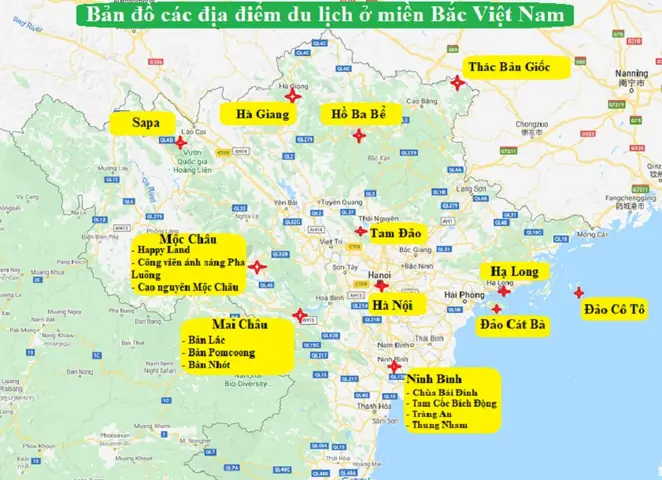 Bản Đồ Du Lịch Miền Bắc Bản Đồ Du Lịch Miền Bắc
