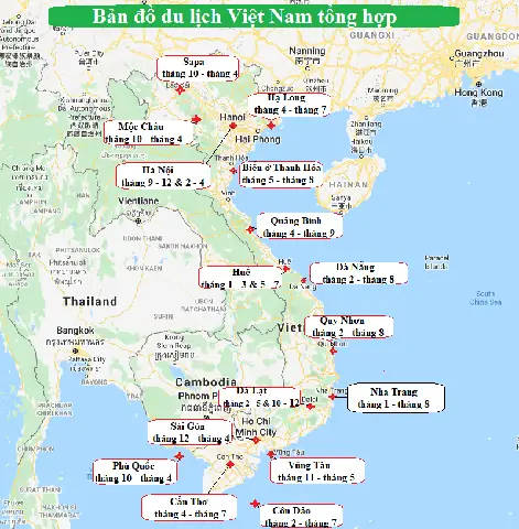 Bản Đồ Du Lịch Việt Nam Bản Đồ Du Lịch Việt Nam