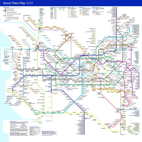 Bản Đồ Tàu Điện Ngầm Seoul