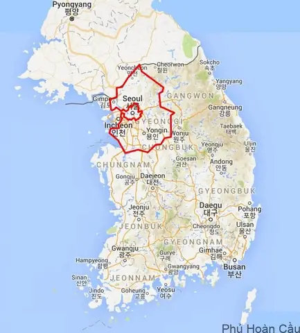 Bản Đồ Tỉnh Gyeonggi Hàn Quốc Bản Đồ Tỉnh Gyeonggi Hàn Quốc