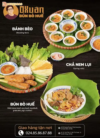 Bún Bò Huế O Xuân Menu Bún Bò Huế O Xuân Menu