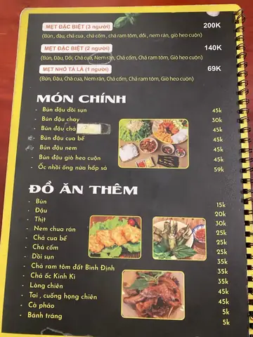 Bún Đậu Mạc Văn Khoa Bình Thạnh Bún Đậu Mạc Văn Khoa Bình Thạnh