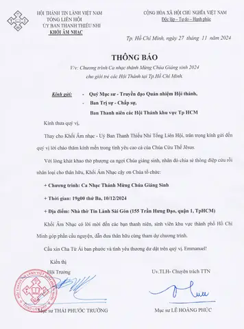 Các Chương Trình Ca Nhạc Tại Tphcm