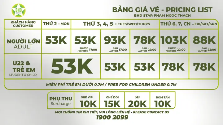Giá Vé Vincom Phạm Ngọc Thạch Giá Vé Vincom Phạm Ngọc Thạch