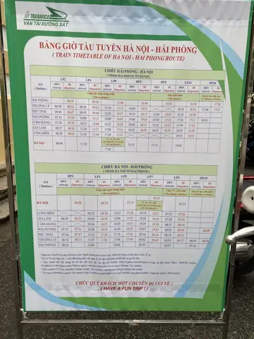 Giờ Tàu Chạy Hà Nội Hải Phòng Ga Gia Lâm Giờ Tàu Chạy Hà Nội Hải Phòng Ga Gia Lâm