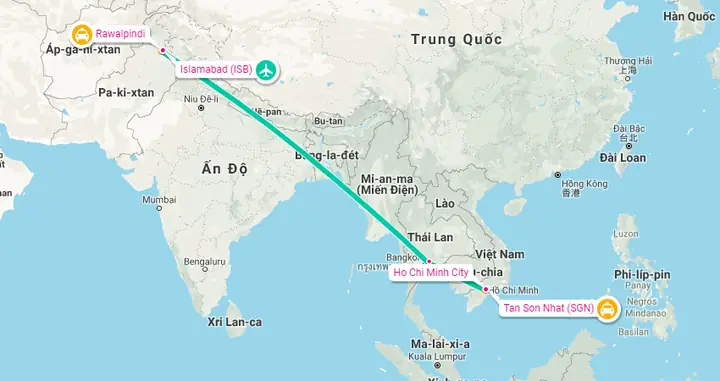 Khoảng Cách Từ Việt Nam Đến Pakistan Khoảng Cách Từ Việt Nam Đến Pakistan
