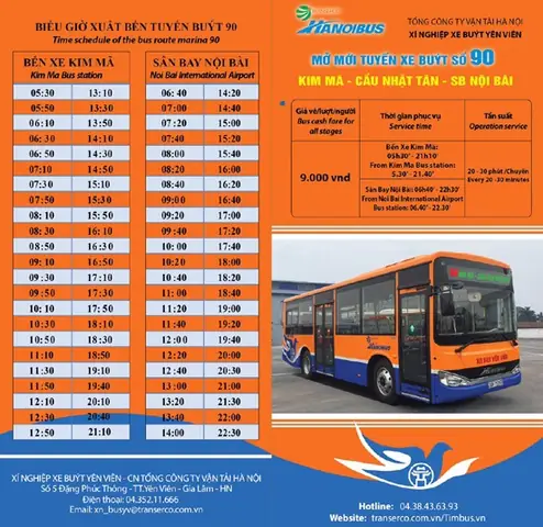 Lộ Trình Xe Bus 90 Nội Bài Lộ Trình Xe Bus 90 Nội Bài