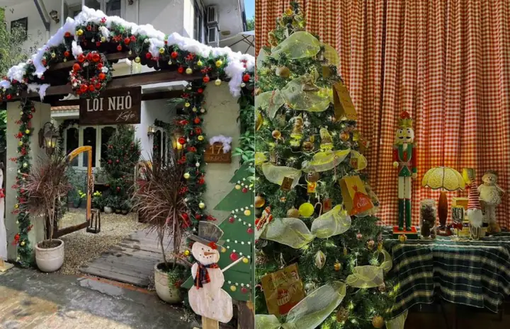 Quán Cà Phê Trang Trí Noel Đẹp