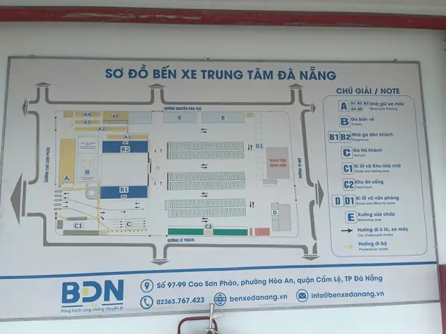 Sơ Đồ Bến Xe Đà Nẵng