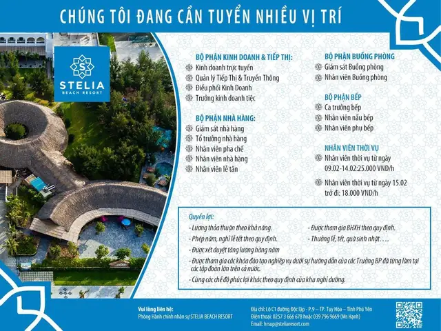 Stelia Resort Phú Yên Tuyển Dụng Stelia Resort Phú Yên Tuyển Dụng