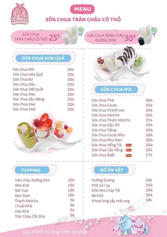 Sữa Chua Trân Châu Cô Thỏ Sữa Chua Trân Châu Cô Thỏ