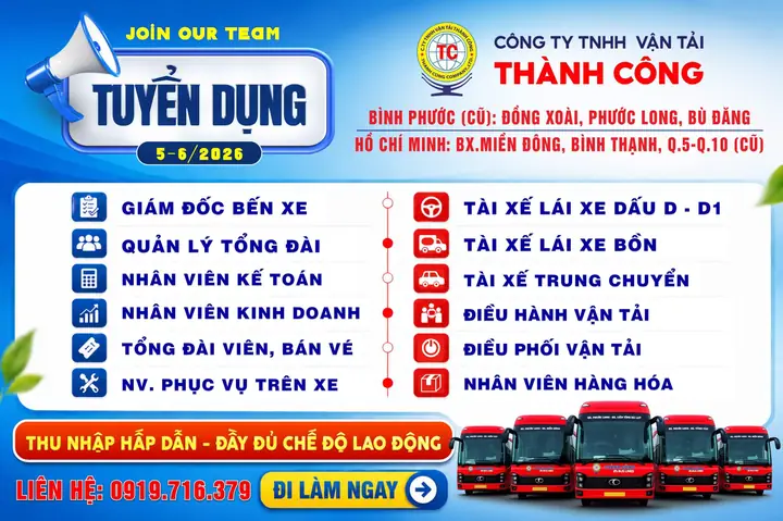 Tổng Đài Xe Thành Công Bù Đăng Tổng Đài Xe Thành Công Bù Đăng