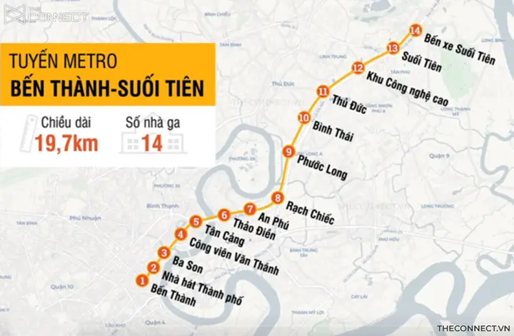 Tuyến Metro Bến Thành Suối Tiên Dài Bao Nhiêu Km Tuyến Metro Bến Thành Suối Tiên Dài Bao Nhiêu Km