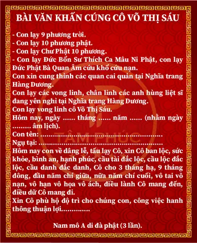 Văn Khấn Nghĩa Trang Hàng Dương