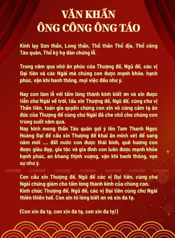 Bài Lễ Cúng Ông Công Ông Táo Bài Lễ Cúng Ông Công Ông Táo