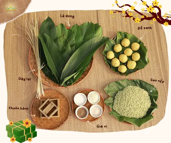 Các Nguyên Liệu Làm Bánh Chưng