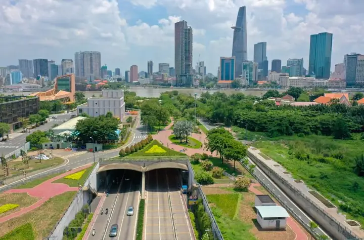 Hầm Thủ Thiêm Nhìn Từ Trên Cao Hầm Thủ Thiêm Nhìn Từ Trên Cao