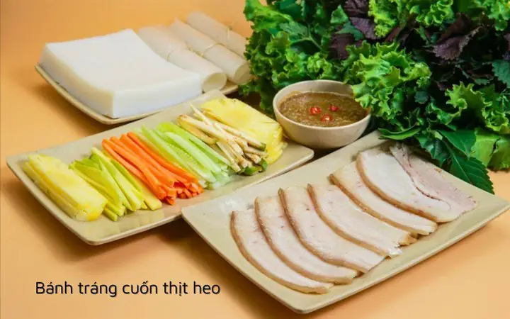 Hình Ảnh Bánh Tráng Cuốn Thịt Heo