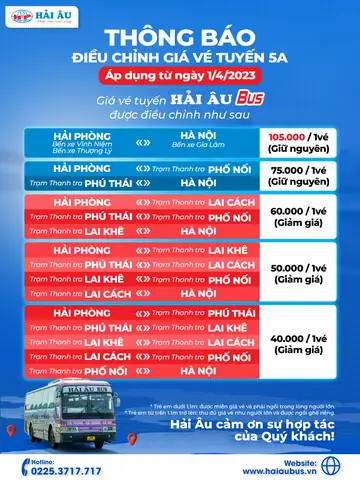 Nhà Xe Hải Âu Hà Nội Hải Phòng