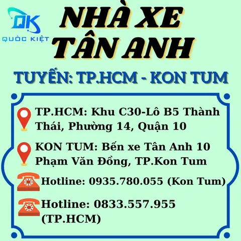 Nhà Xe Tân Anh Kon Tum Đi Sài Gòn Nhà Xe Tân Anh Kon Tum Đi Sài Gòn