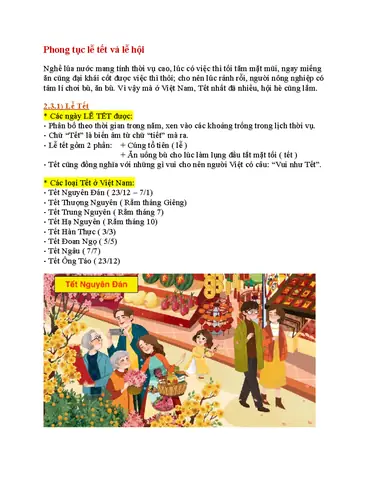 Phong Tục Lễ Tết Và Lễ Hội Ở Việt Nam Phong Tục Lễ Tết Và Lễ Hội Ở Việt Nam