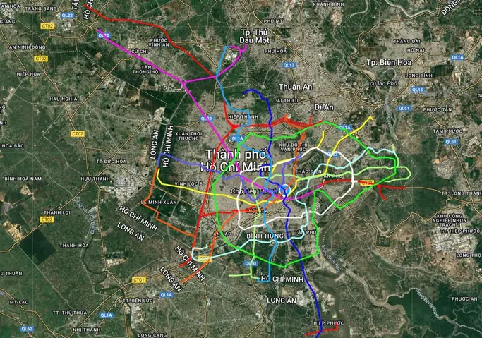 Số Đồ Các Tuyến Metro Tphcm