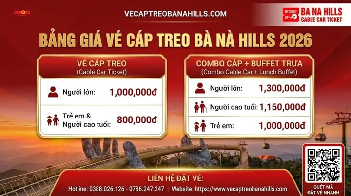 Vé Đi Cáp Treo Bà Nà Hill Vé Đi Cáp Treo Bà Nà Hill