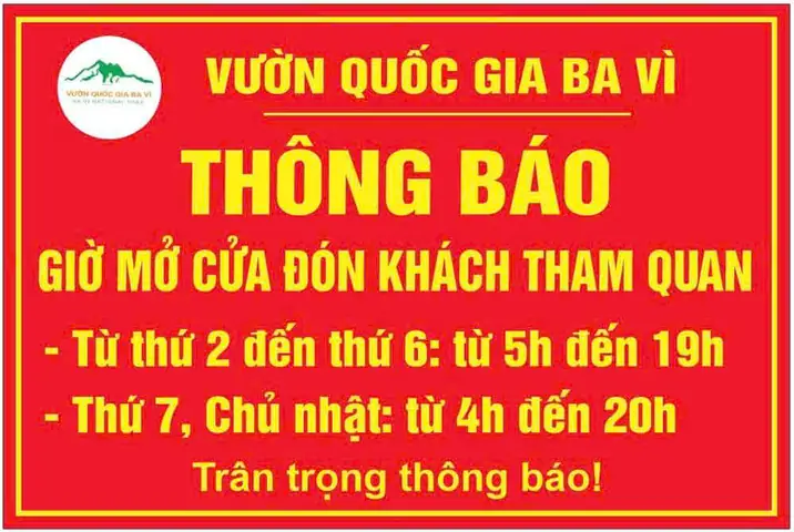 Vé Vào Vườn Quốc Gia Ba Vì Vé Vào Vườn Quốc Gia Ba Vì